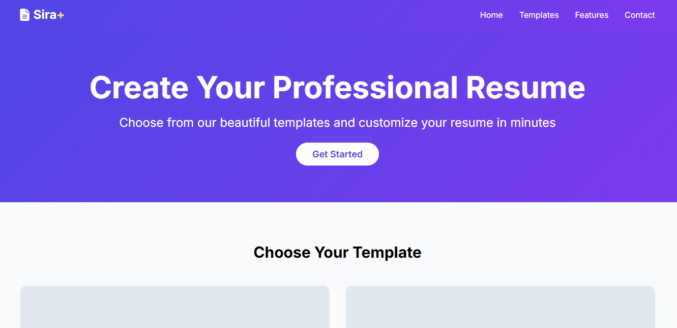 Sira Plus Resume Builder